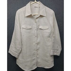 Kim Rogers Linen Button Up  shirt‎ PM